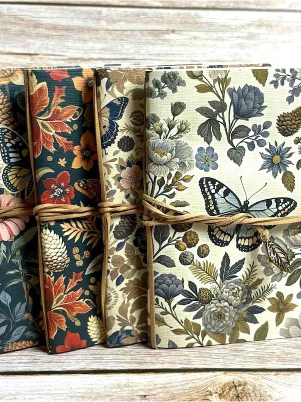 Floral Butterfly Journal Notebook, Textured Covers, Vintage Classic Style, Diary